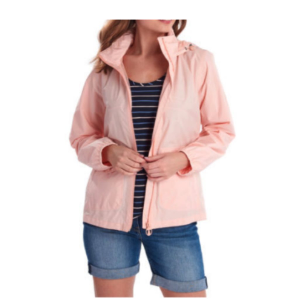 Barbour Women's Clearance Overland Waterproof Jacket In Pale Coral Marl